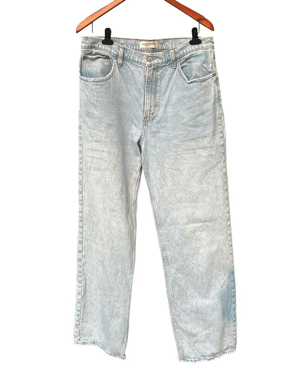 Abercrombie & Fitch 14L high Rise 90s Relaxed Jeans Light Wash Wide Legs blue